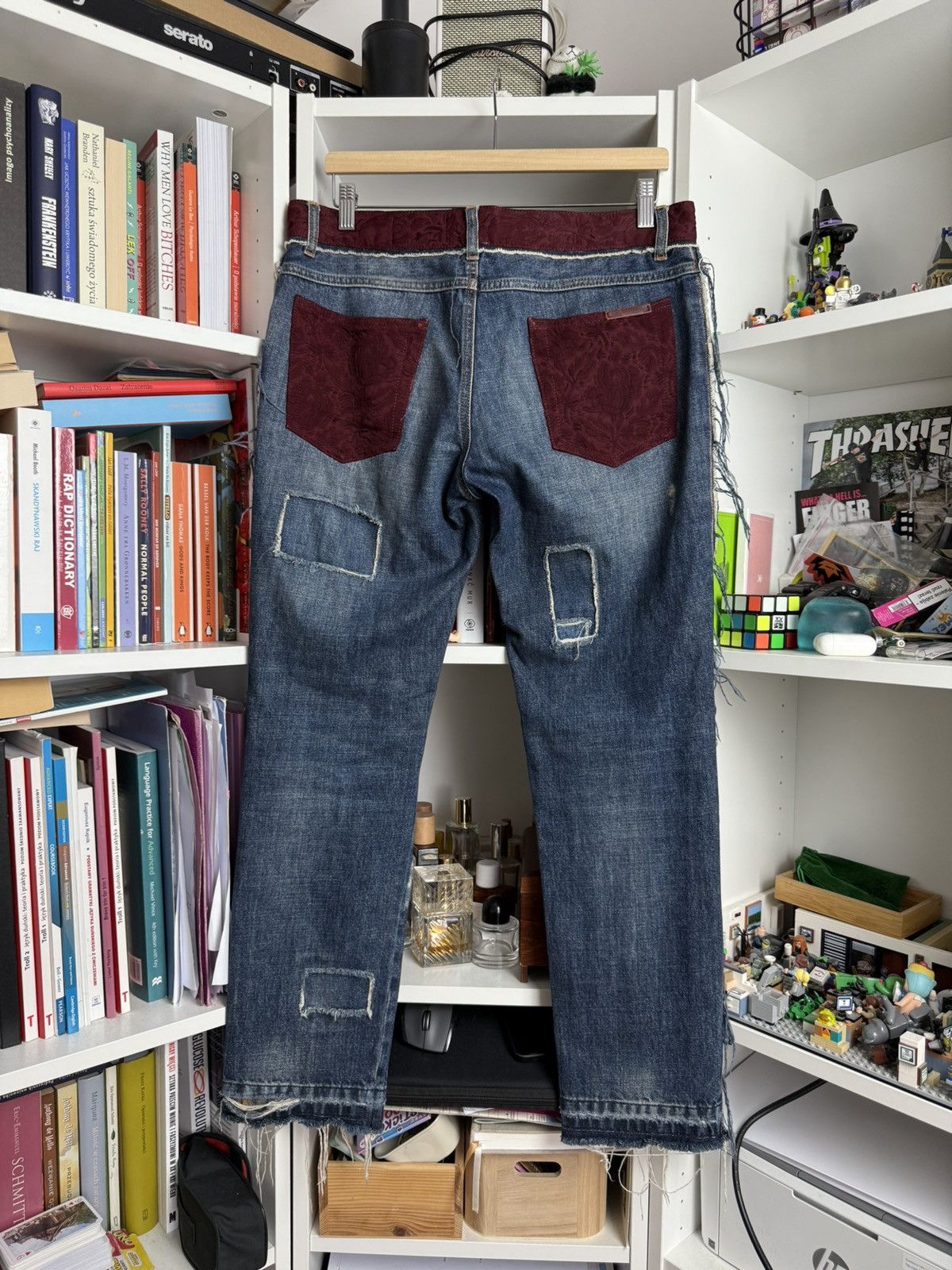 Designer × Dolce & Gabbana Dolce & Gabbana ribbed patchwork denim pants 30 designer rare Size US 30 / EU 46 - 2 Thumbnail