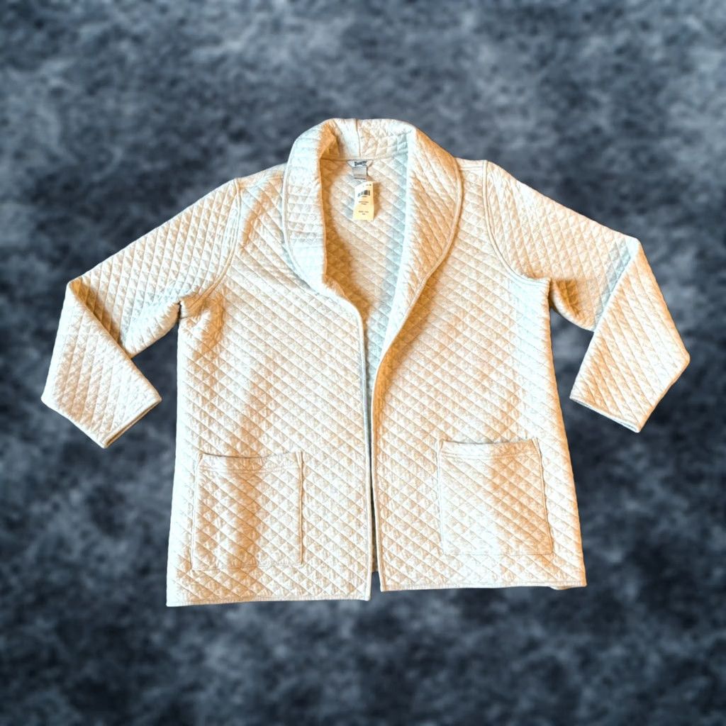 Duluth Trading Company Duluth Trading Women's Quilted Cardigan Beige XXL Open Front Size XXL / US 16-18 / IT 52-54 - 1 Thumbnail