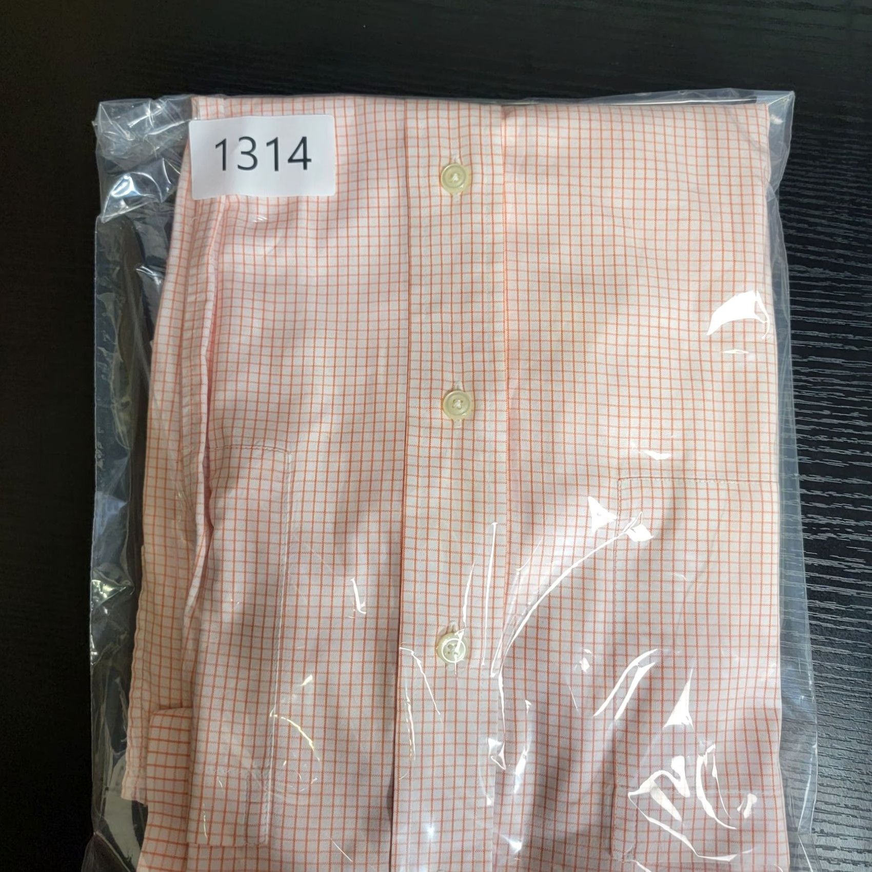 Vintage Measure Up 3XL Button-Down Shirt Adult Short Sleeve Check Orange Cotton Casual - Mens Size US XXL / EU 58 / 5 - 8 Thumbnail