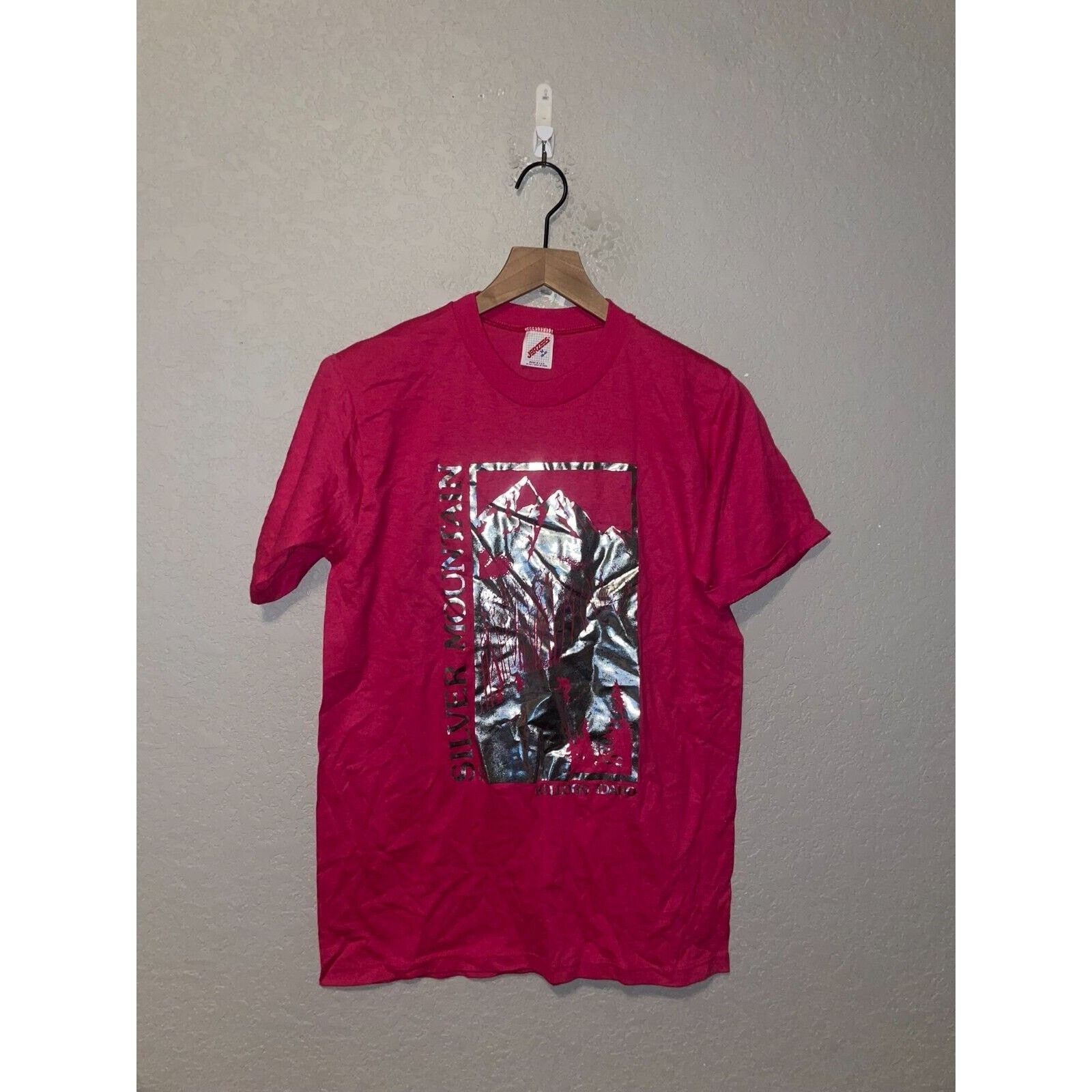 Jerzees Vintage Kellogg Idaho Shirt Silver Silver Tee 1990s 90s M Size US M / EU 48-50 / 2 - 1 Thumbnail