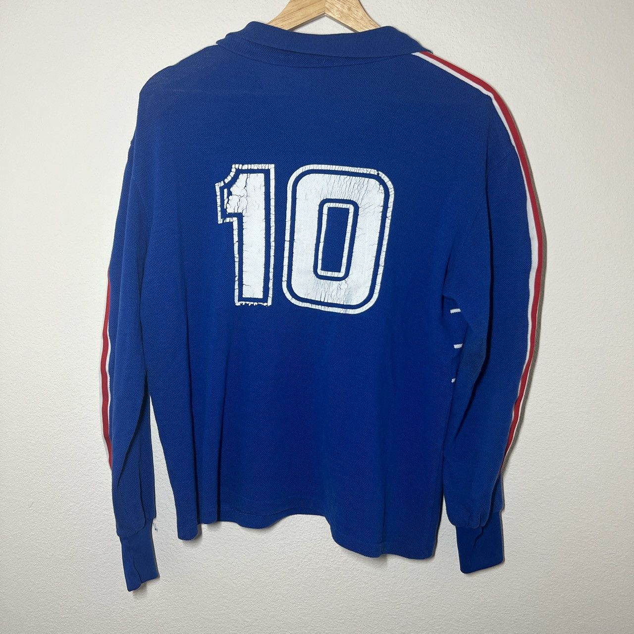 Adidas France Michel Platini 1984 Home Long Sleeve Jersey Size US M / EU 48-50 / 2 - 4 Thumbnail