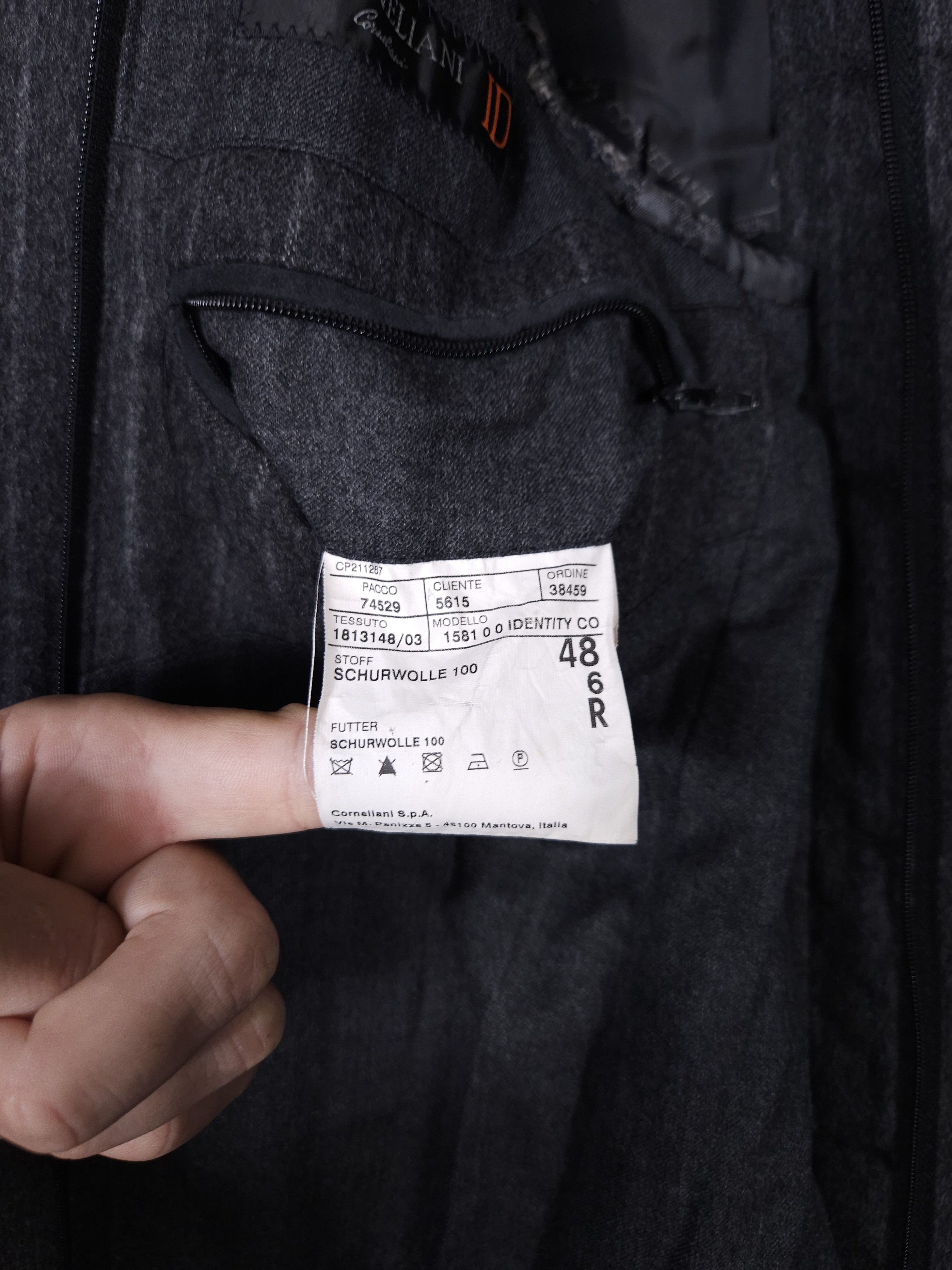 Corneliani Corneliani ID Wool Zip Coat Removable Vest Pinstripe Size US M / EU 48-50 / 2 - 7 Thumbnail