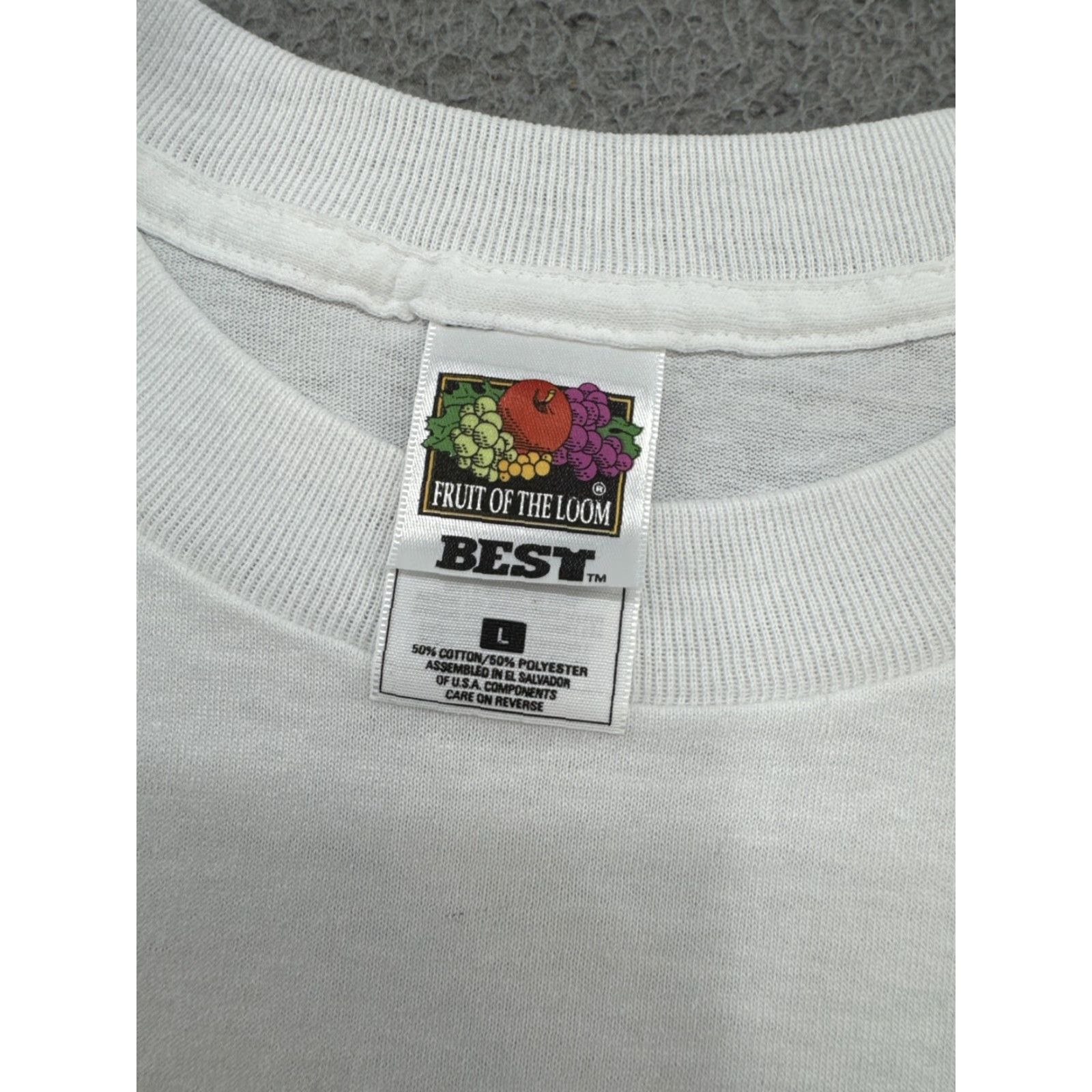 Fruit Of The Loom VINTAGE Mountain Dew Logo Shirt Mens L White Cotton Logo 90s Classic T-Shirt Size US L / EU 52-54 / 3 - 3 Thumbnail