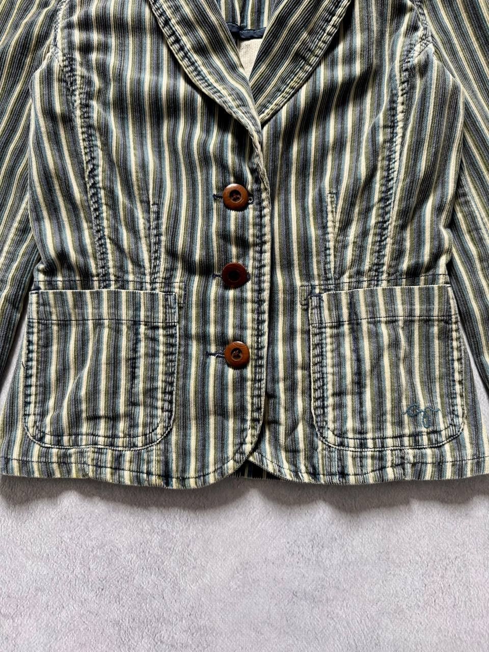 Guess Vintage 2000s Guess Jeans Corduroy Striped Blazer Size XS / US 0-2 / IT 36-38 - 6 Thumbnail