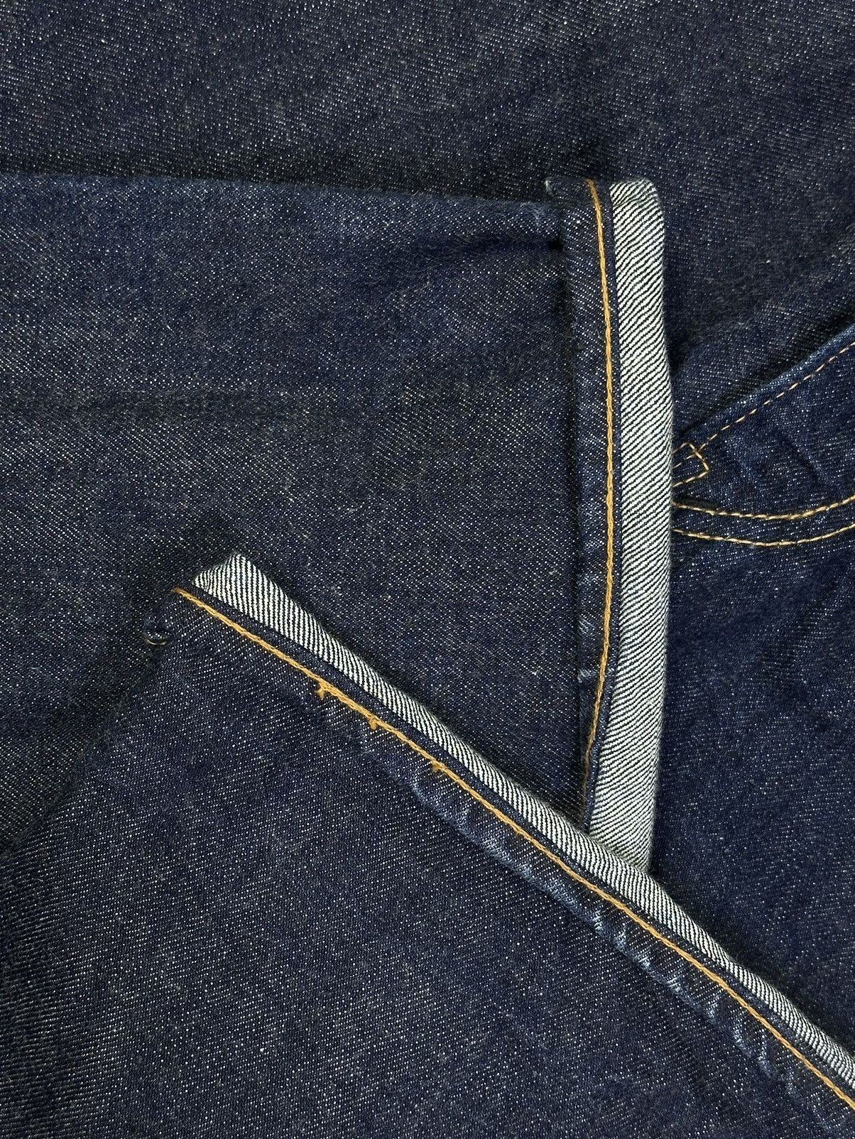Japanese Brand 1980s BIG STONE INDIGO RAW DENIM FLARE JEANS Size US 30 / EU 46 - 4 Thumbnail