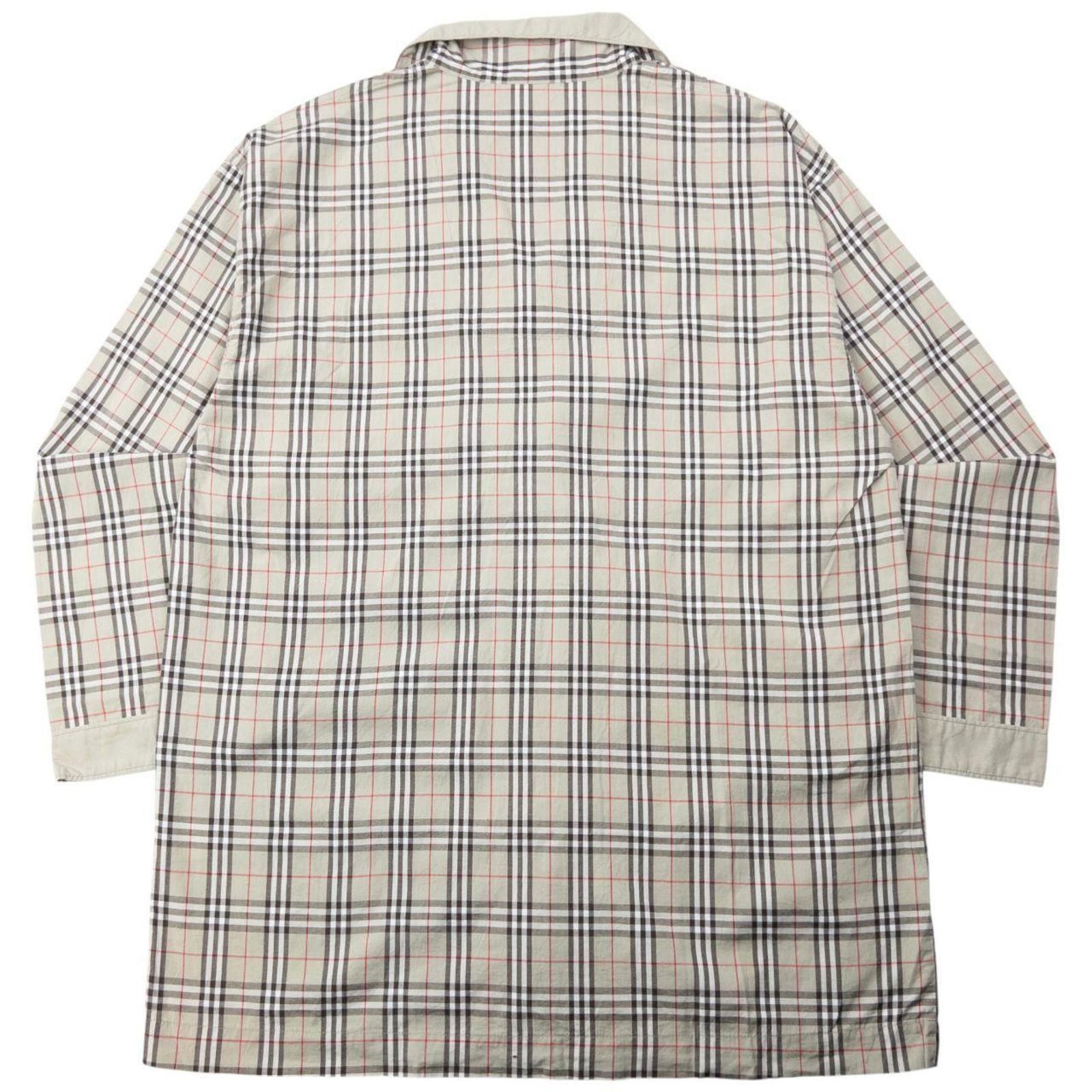 Burberry Vintage 2000s Burberry Nova Check Long Sleeve Pyjama Shirt M Size US M / EU 48-50 / 2 - 2 Thumbnail