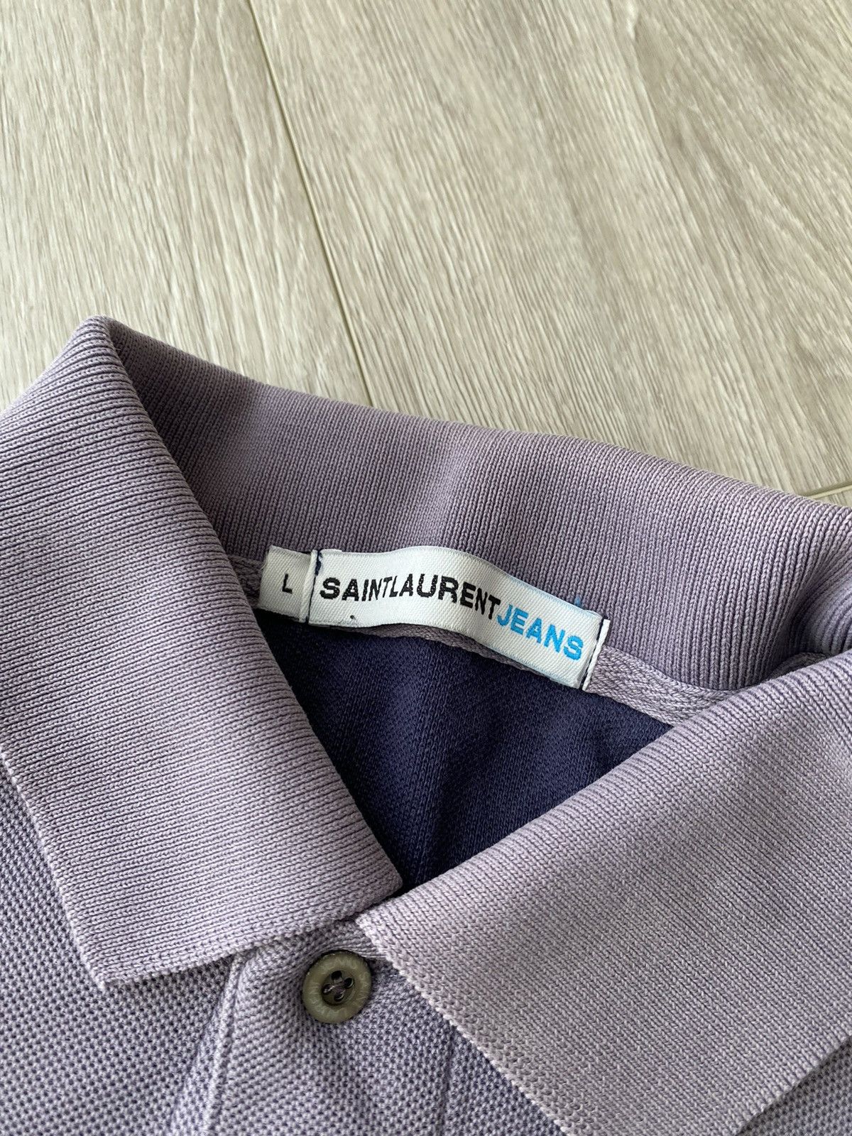 Yves Saint Laurent YSL Yves Saint Laurent Jeans Spell Out Big Logo Polo Shirt Size US L / EU 52-54 / 3 - 5 Thumbnail