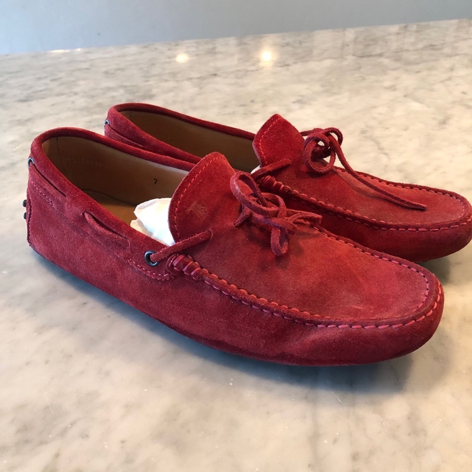 Tod's Tod’s Red Suede Loafers Driving Moc Size 7 Fits like 8.5 Size US 7 / EU 40 - 1 Thumbnail