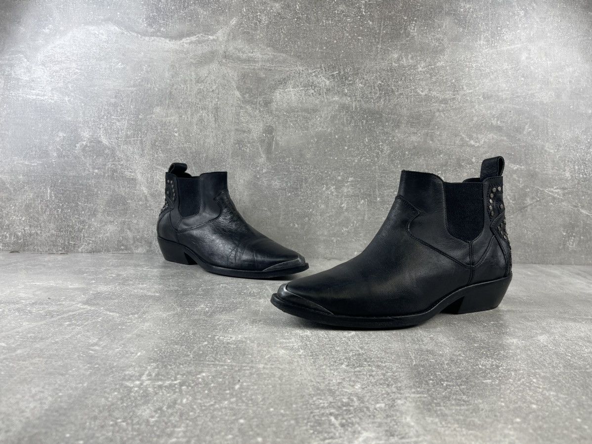 Zadig & Voltaire Zadig & Voltaire Stainless Steel Dot Toe Leather Boots Size US 8 / IT 38 - 4 Thumbnail