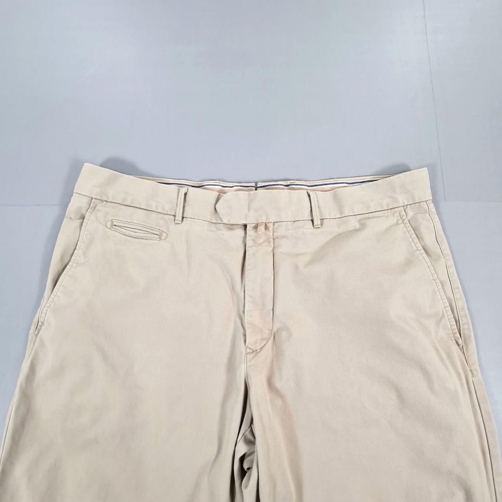 Ermenegildo Zegna Zegna Mens Chino Trousers Beige W36 L25 Regular Fit Cotton Stretch Pants Size US 36 / EU 52 - 2 Thumbnail