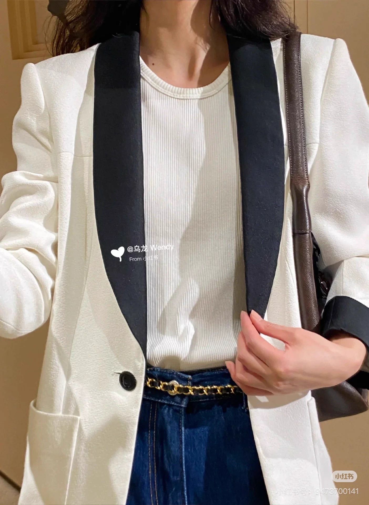 Chanel Chanel Black & White Satin Blazer 34 Size XS / US 0-2 / IT 36-38 - 8 Thumbnail