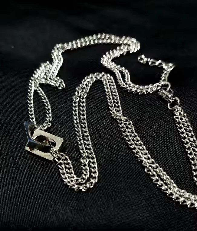 Jewelry Double Block Lock Necklace Size ONE SIZE - 5 Thumbnail