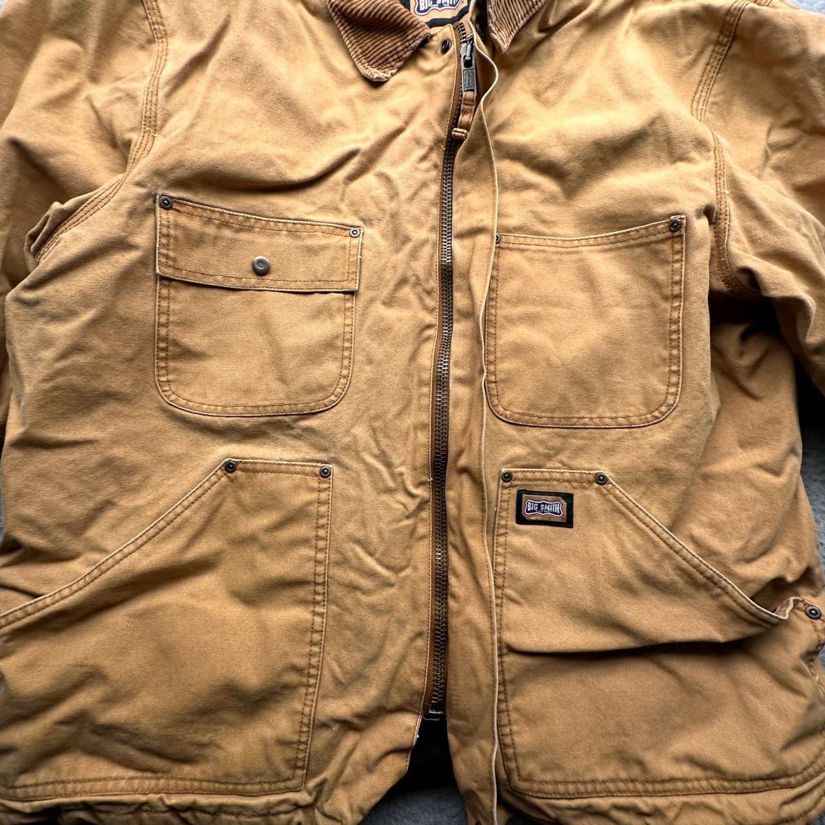 Vintage VINTAGE Big Smith Duck Canvas Lined Hooded Work Jacket Mens 2XL Chore Coat Brown Size US XXL / EU 58 / 5 - 7 Thumbnail