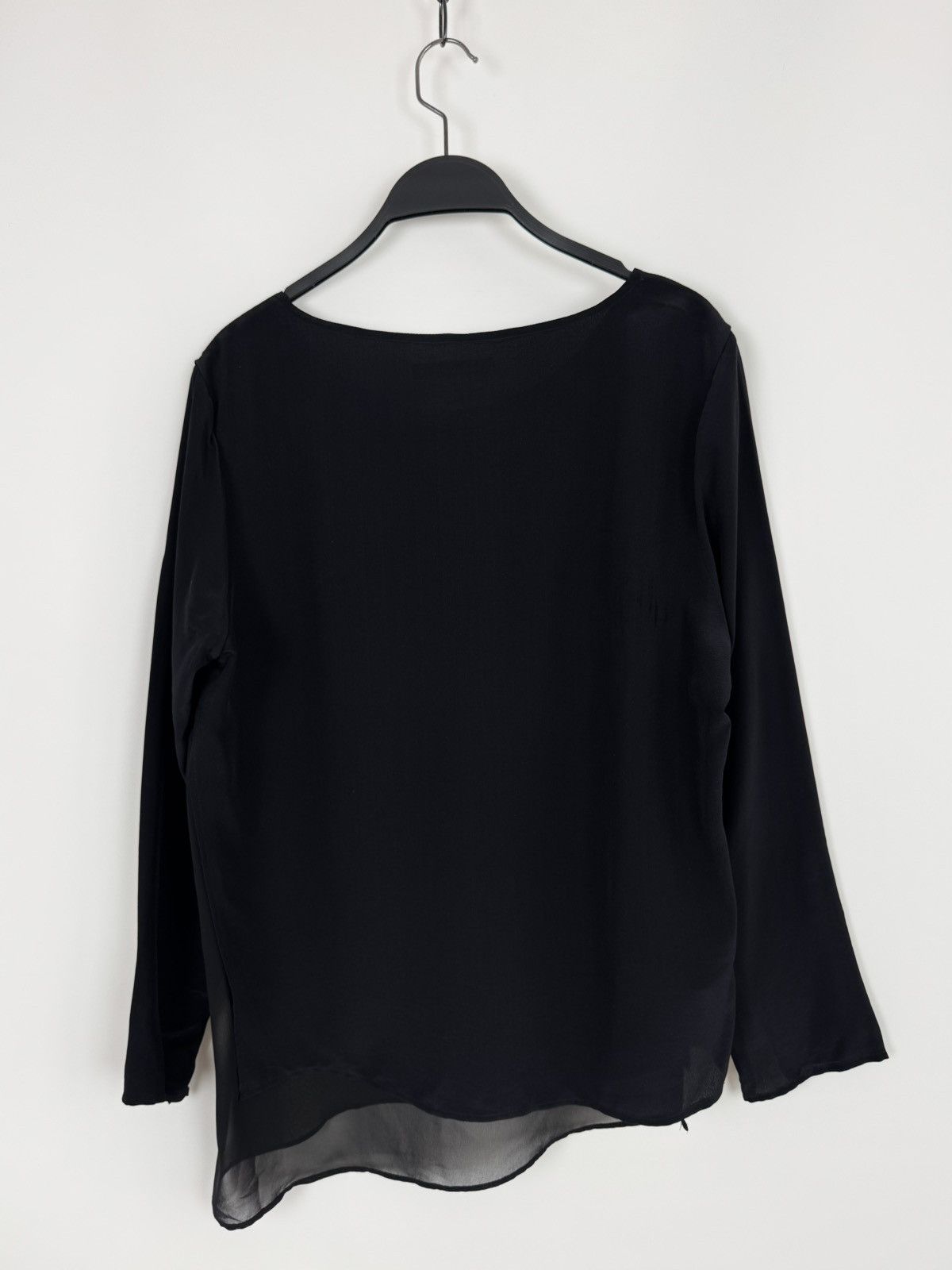 Allsaints AllSaints Black Viscose/Silk Long Sleeve Blouse Size S / US 4 / IT 40 - 10 Thumbnail