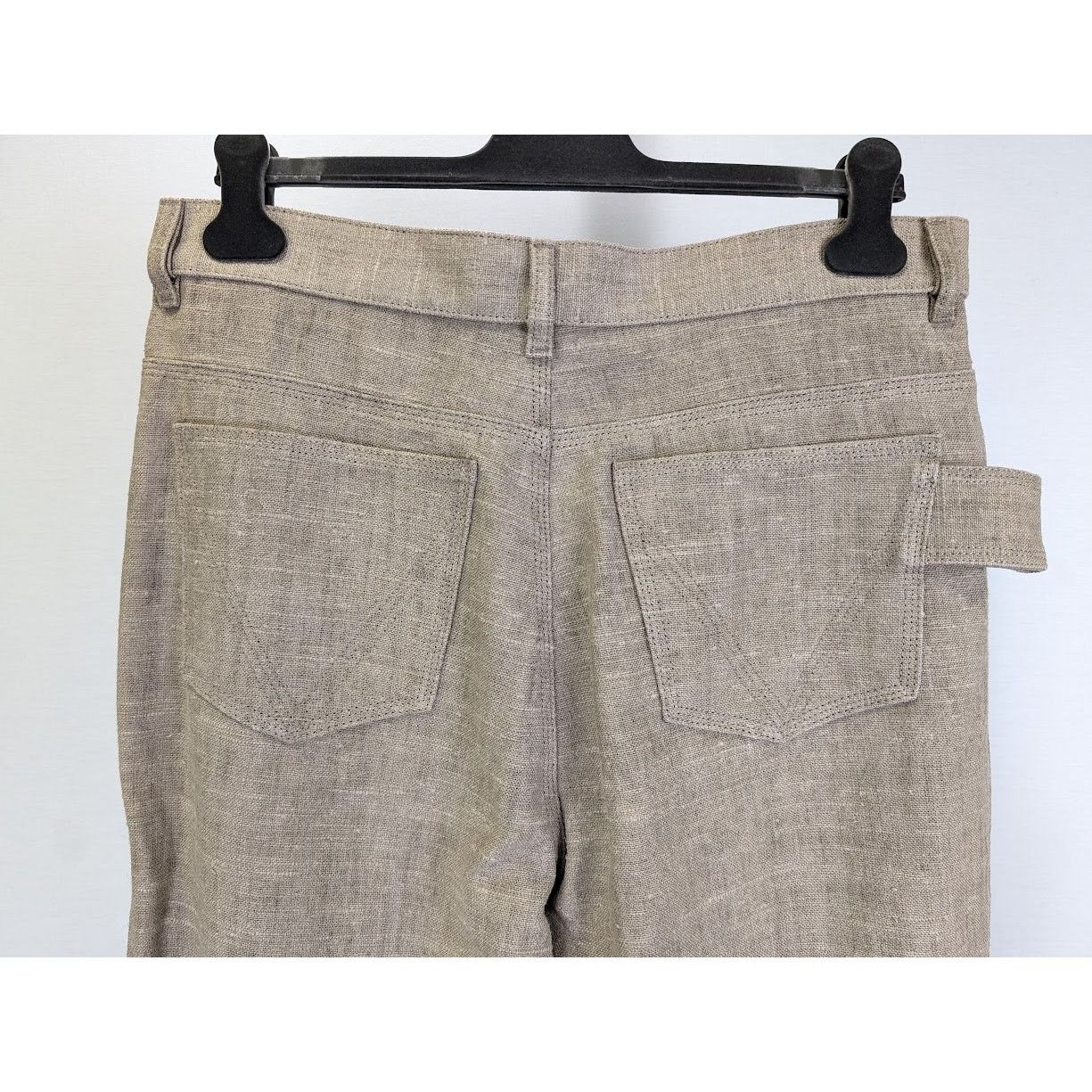 Bottega Veneta o1rshd1 Pants Light Irish Linen/Soft Jersey in Canvas/Nero Size US 30 / EU 46 - 16 Thumbnail
