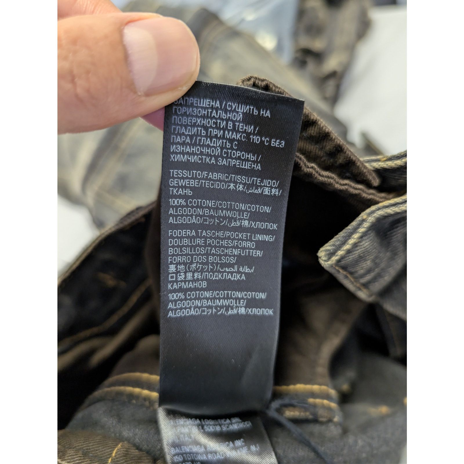 Balenciaga o1rshd1 Cargo Denim Trousers Pants in Washed Black Size US 30 / EU 46 - 21 Thumbnail