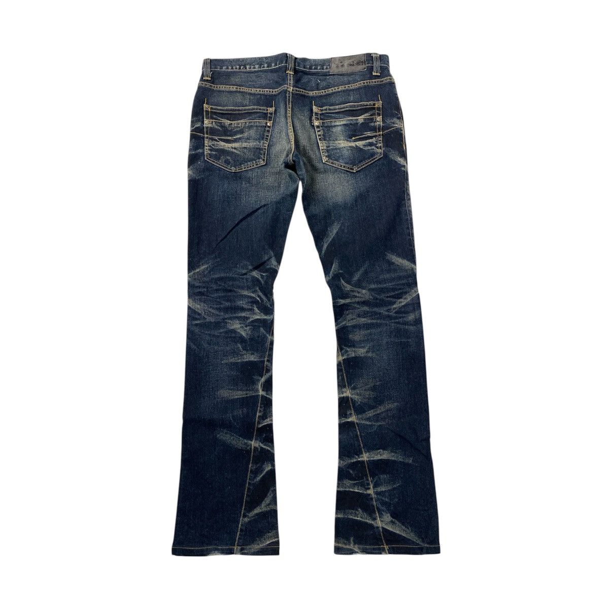 Tornado Mart Tornado Mart Wisker Washed Twisted Spiral Flared Style Denim Size US 34 / EU 50 - 10 Thumbnail