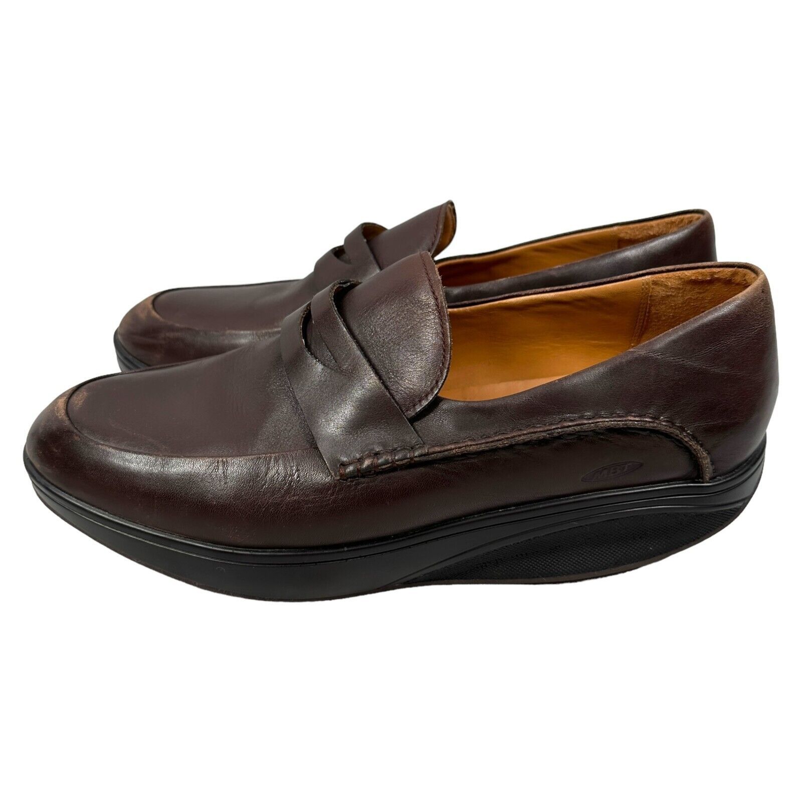 MBT MBT Asante Loafer Shoes Men10.5 EUR 44 Brown Leather Slip On Size US 10.5 / EU 43-44 - 3 Thumbnail