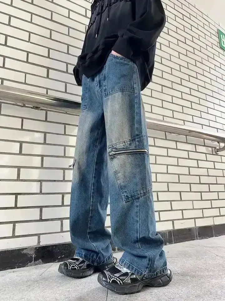 Japanese Brand Washed cargo pants jeans y2k Size US 32 / EU 48 - 3 Thumbnail
