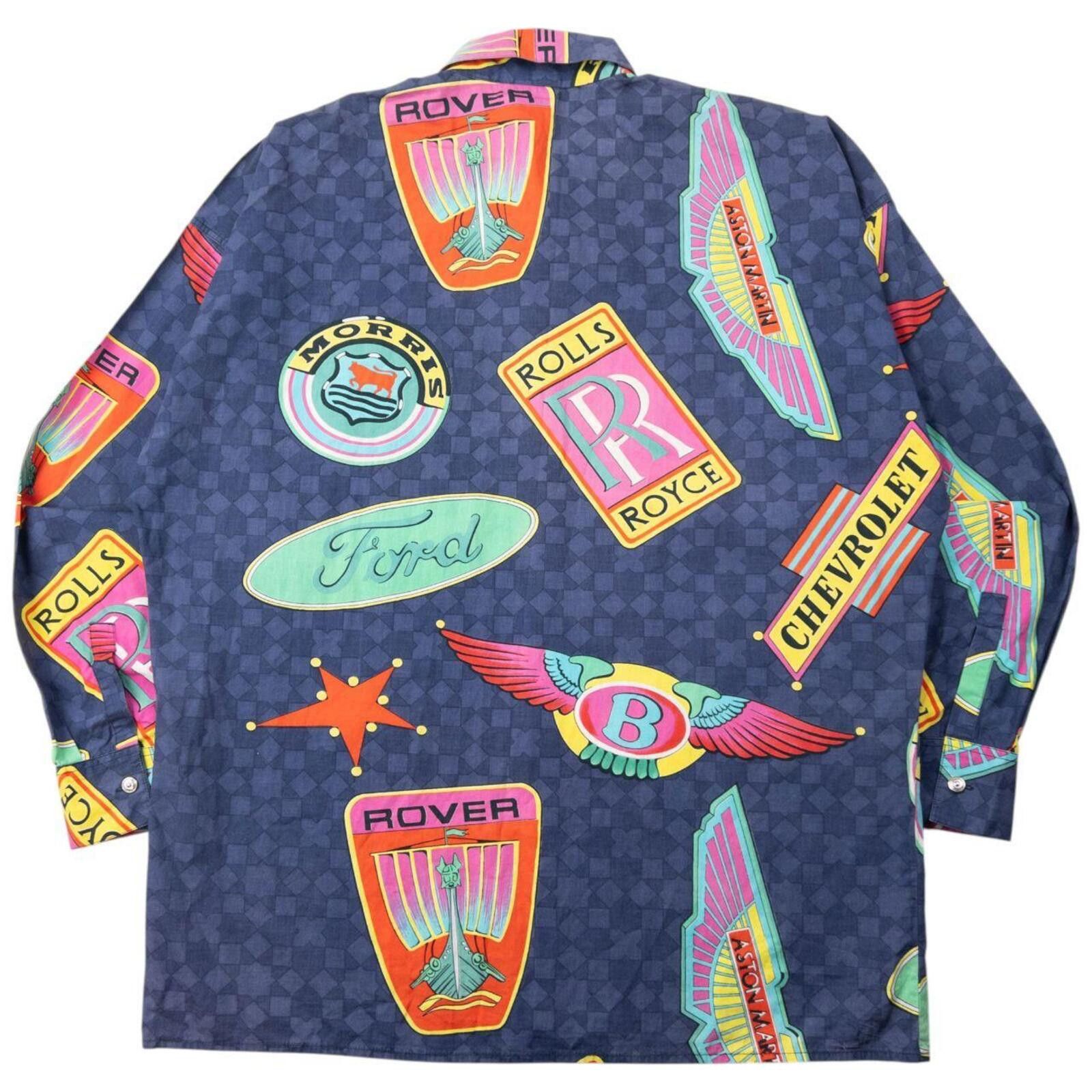 Versace Vintage 90s Versace Jeans Couture Car Rolls Royce Shirt XL Size US XL / EU 56 / 4 - 2 Thumbnail