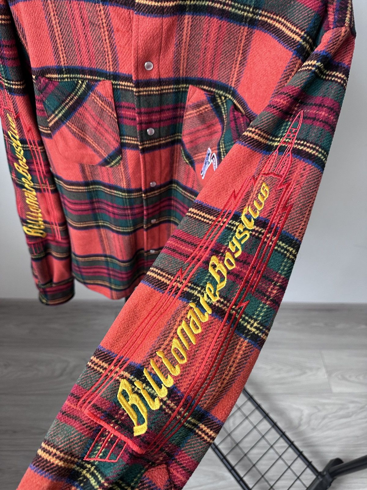Billionaire Boys Club Billionaire Boys Club Logo Red Checked Flannel Shirt Jacket Size US M / EU 48-50 / 2 - 9 Thumbnail