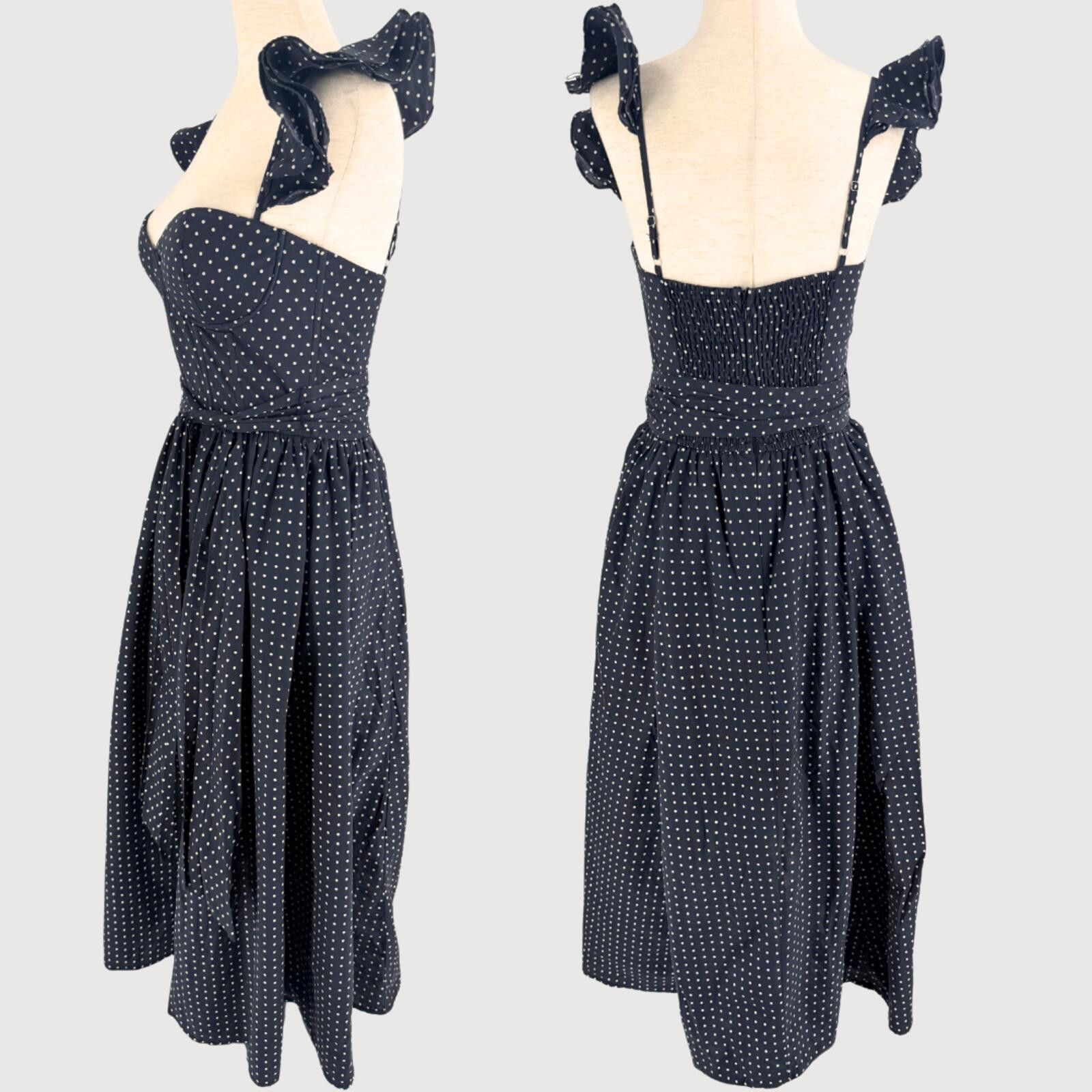 Other Dress Forum Chiara Polka Dot Sweetheart Midi Dress S Size S / US 4 / IT 40 - 3 Thumbnail