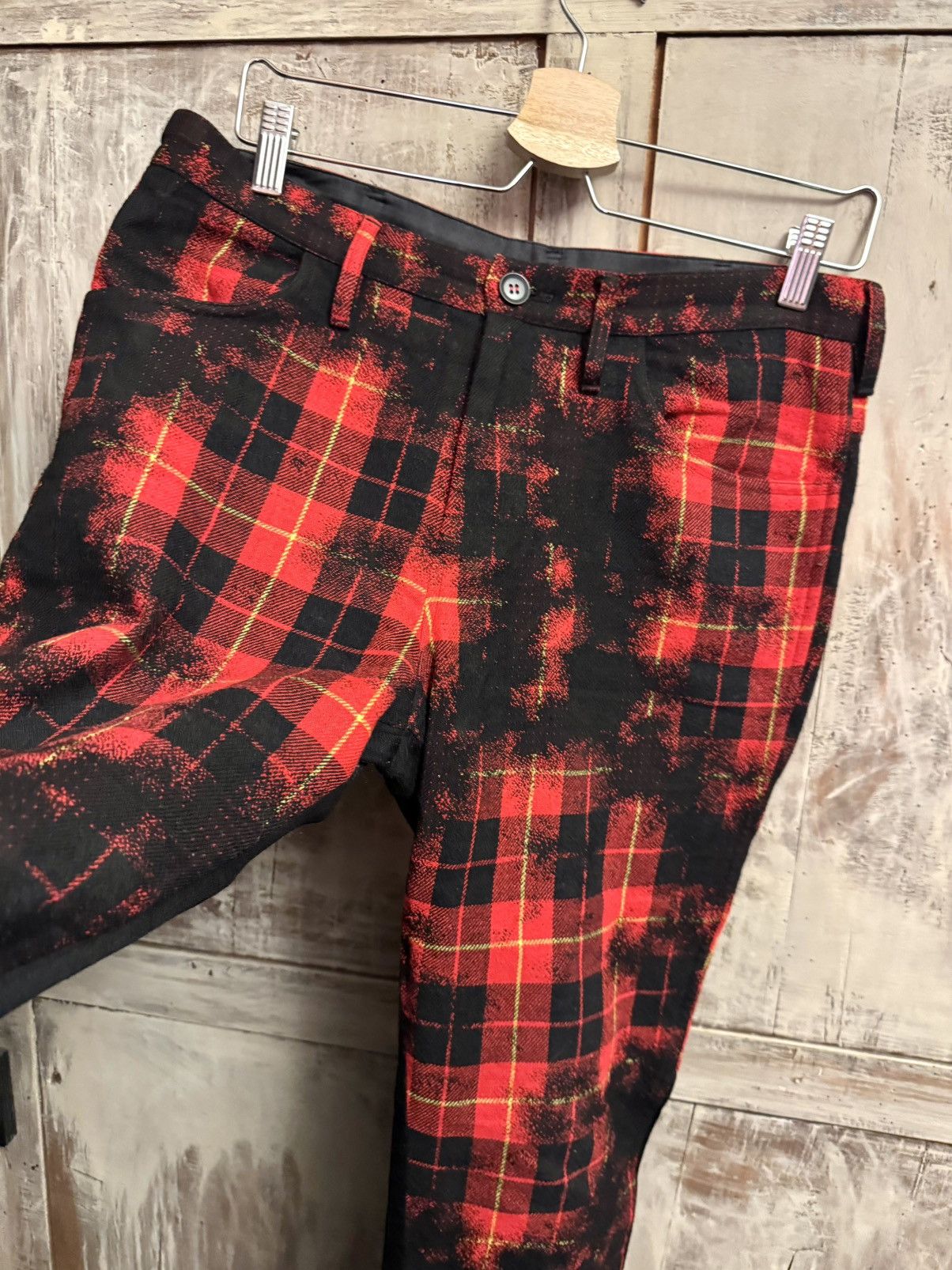 Yohji Yamamoto yohji yamamoto grunge check pants 3 jp Size 27" / US 4 / IT 40 - 5 Thumbnail