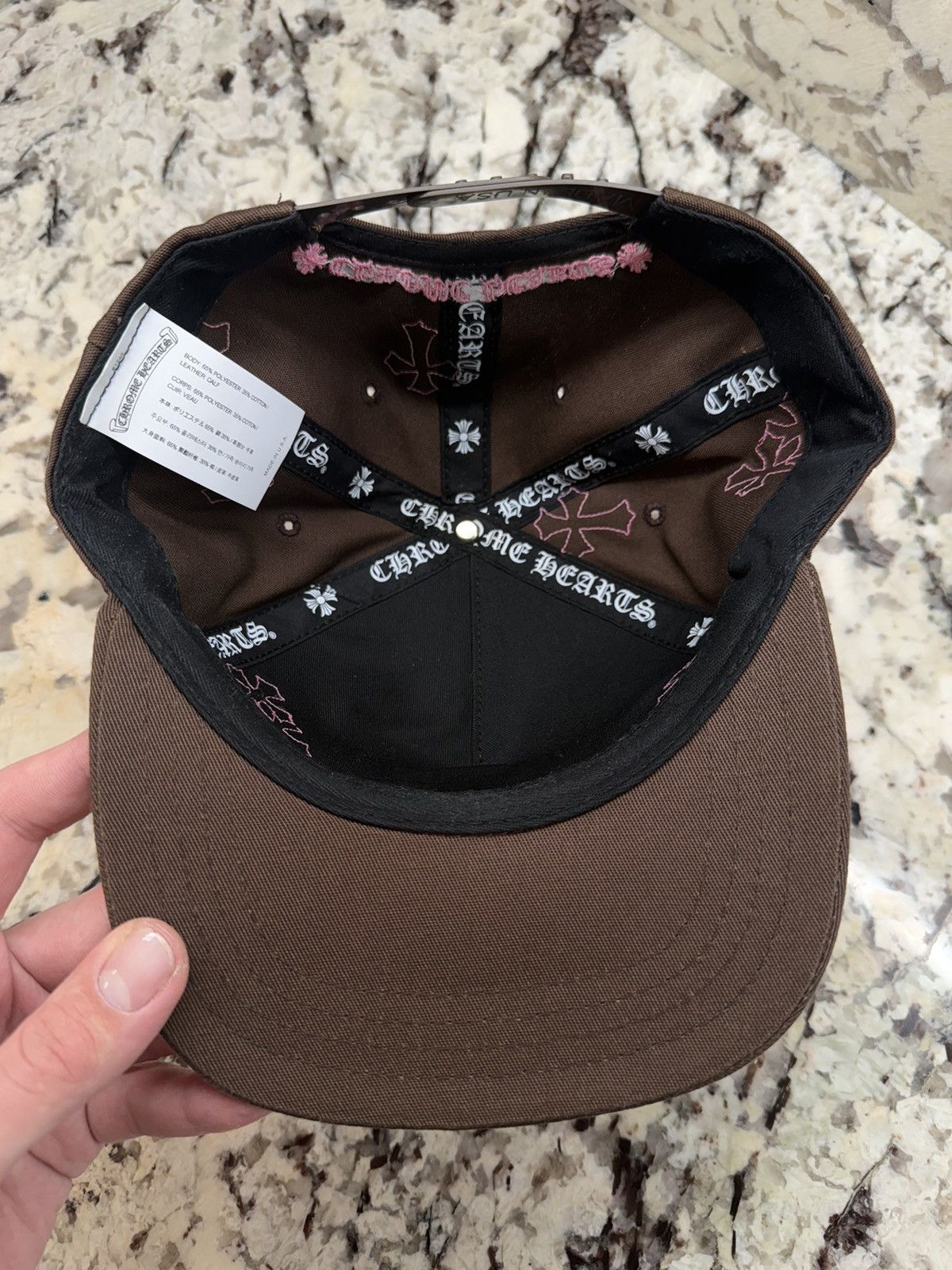 Chrome Hearts Chrome Hearts Cross Patch Hat Brown Pink Baseball Cap Size ONE SIZE - 8 Thumbnail