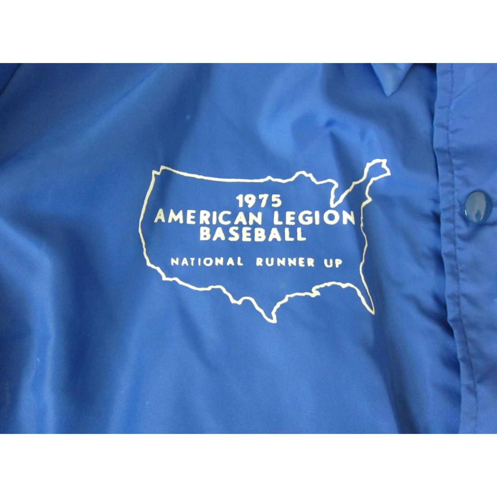Vintage VINTAGE American Legion Jacket Mens XL Blue 80s Bomber Satin Nylon Workwear Regular Short Snap Front Size US XL / EU 56 / 4 - 5 Thumbnail
