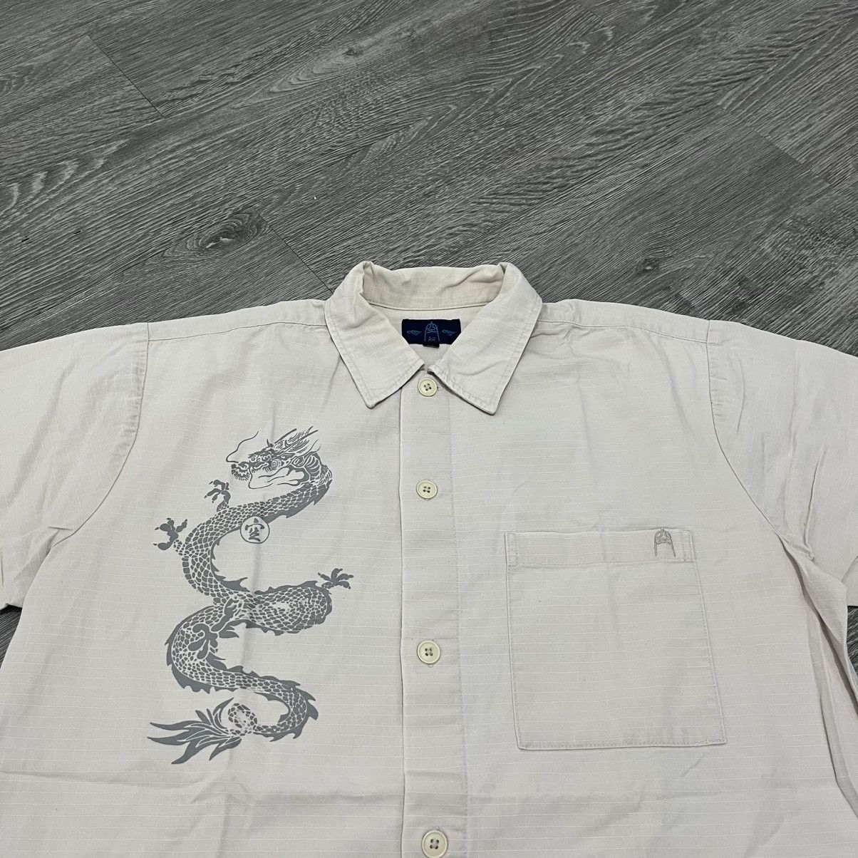 Japanese Brand Dragon Shirt By UENO SHOKAI Ripstop Material Size US L / EU 52-54 / 3 - 2 Thumbnail