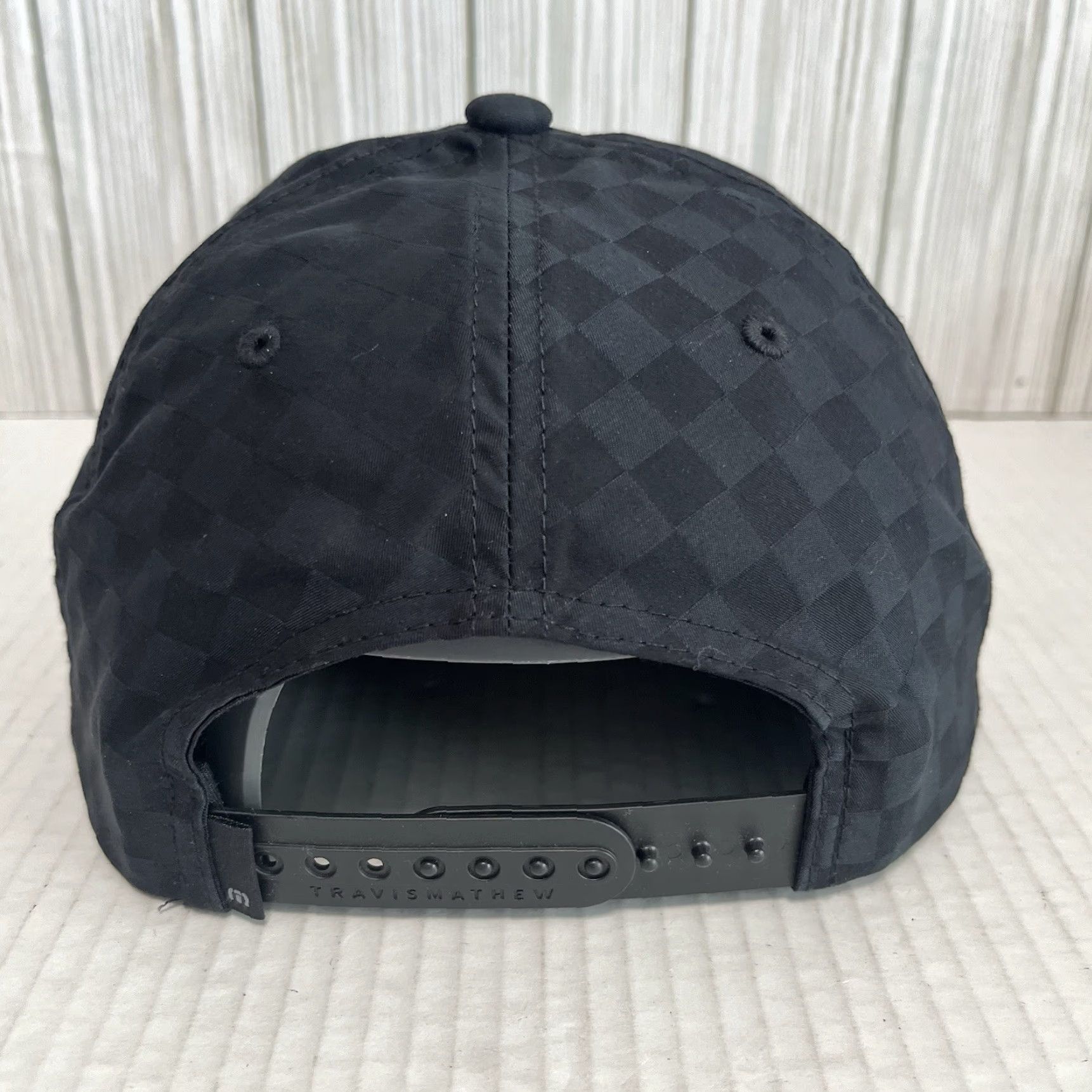 TravisMathew Travis Mathew Golf Hat Cap Time of Arrival Snapback Black Checkered Cart Men One Size Adjustable Snapback Sports Cap Size ONE SIZE - 5 Thumbnail