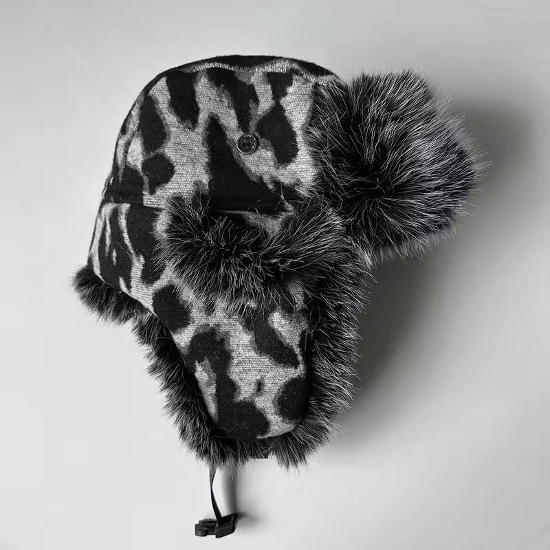 Other Leopard Print Warm Thermal Trapper Streetwear Hat Size ONE SIZE - 1 Thumbnail