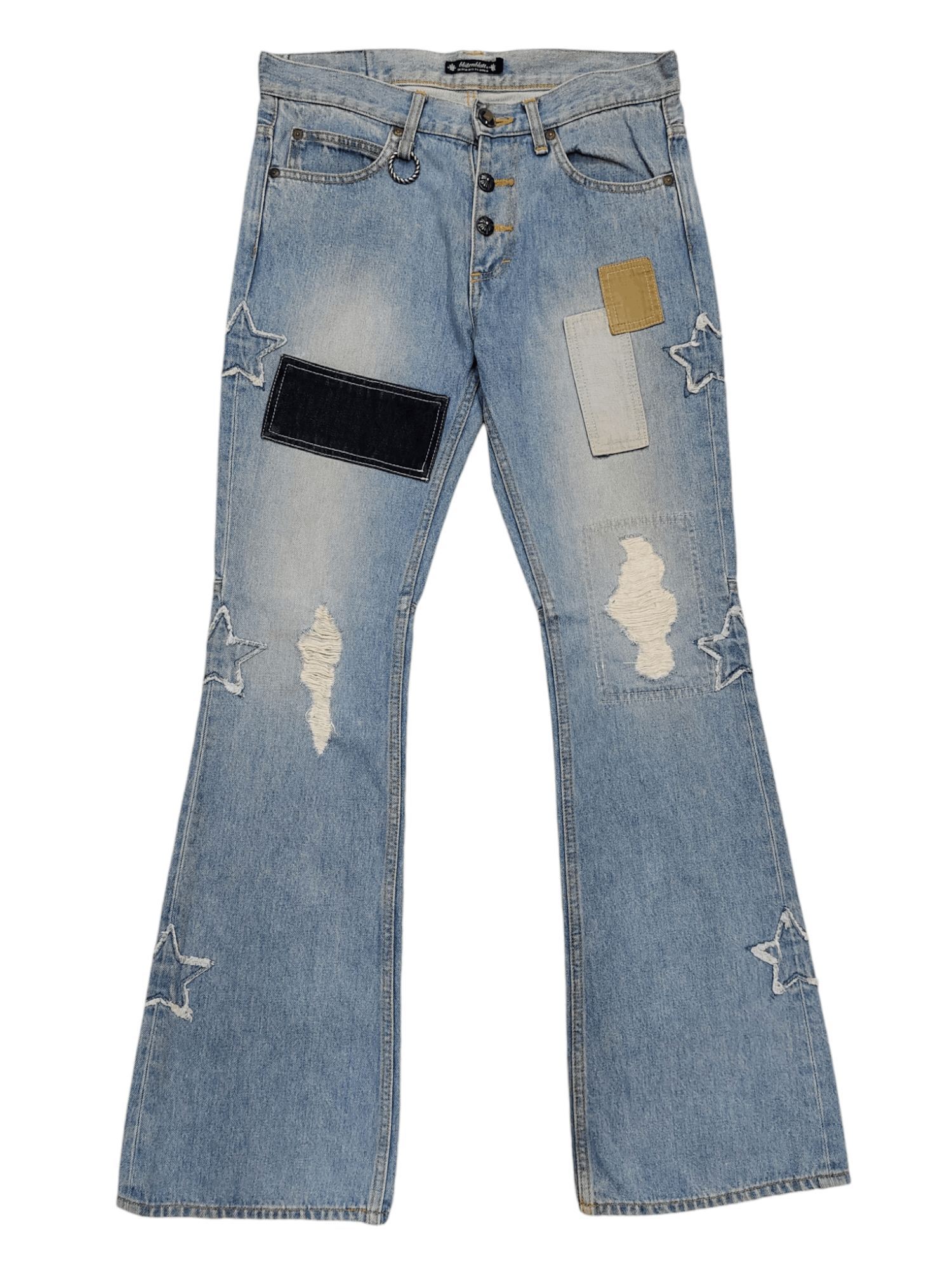 00s Blutenblatt🇯🇵 Pacthwork Star Stitch Flare Jeans