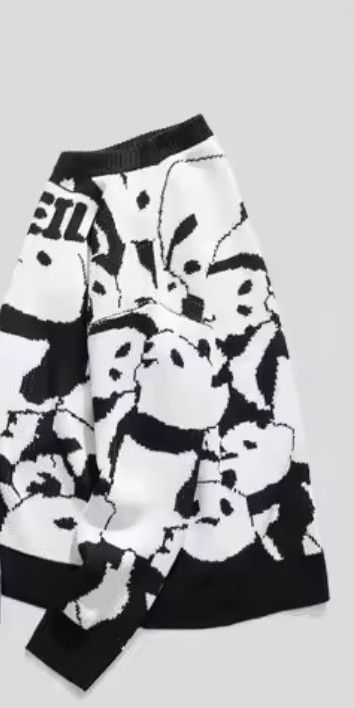 Other Street Retro Y2K Cartoon Panda Jacquard Knitwear Size US L / EU 52-54 / 3 - 2 Thumbnail