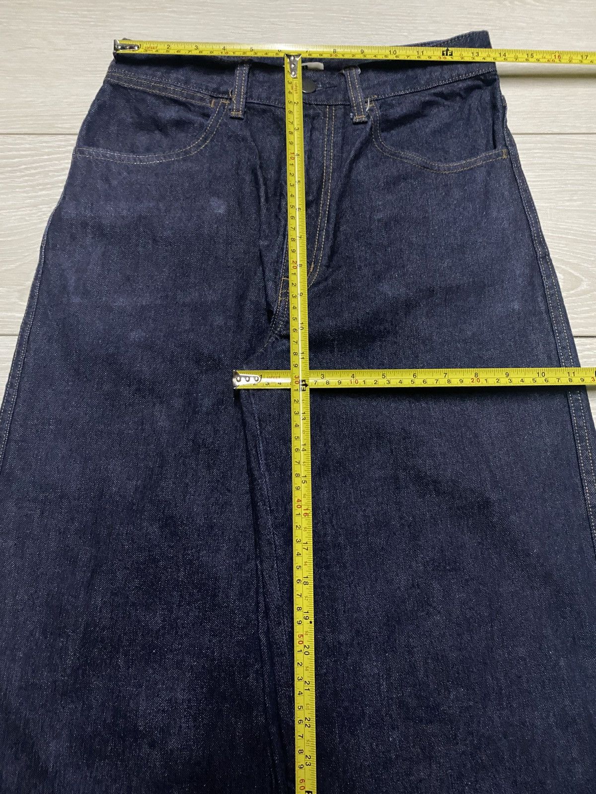 Christophe Lemaire Vintage Uniqlo Navy Blue Baggy Jeans Size US 27 - 11 Thumbnail