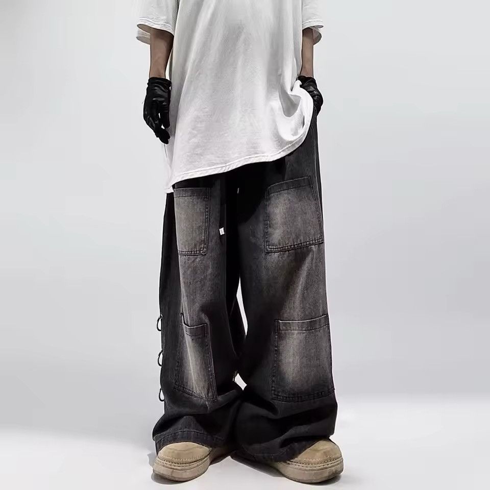Jean Oversized Pocket Retro Baggy Jeans Size US 31 - 2 Thumbnail