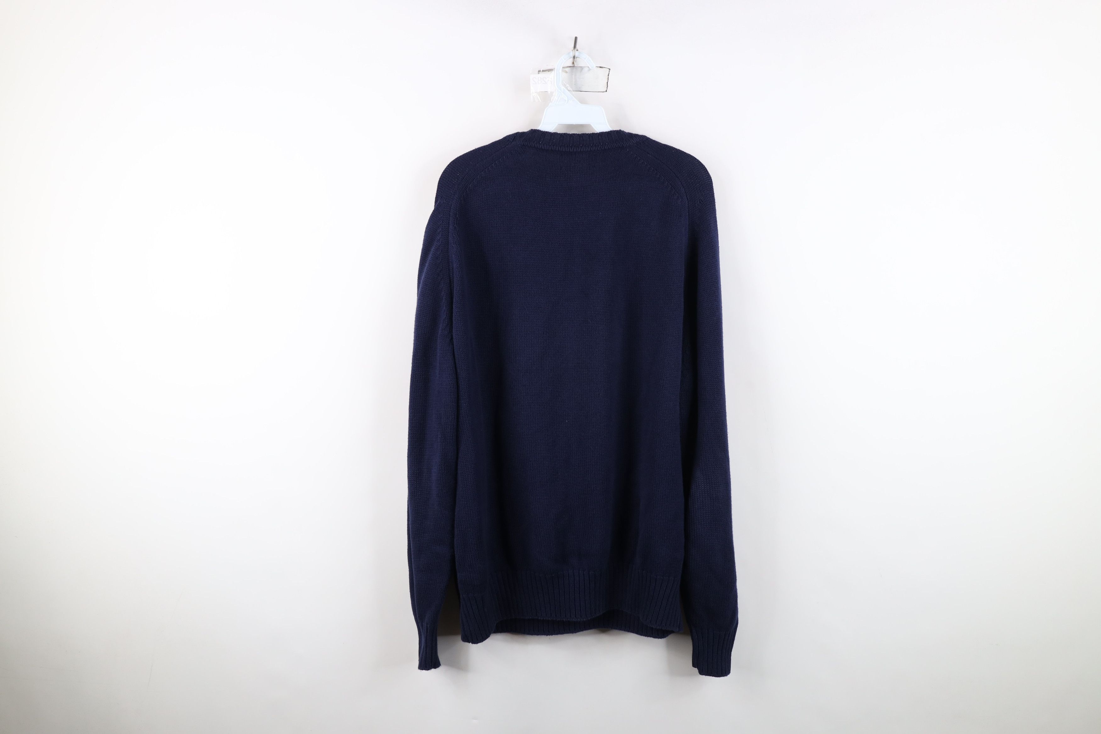 Lands' End Vintage 90s Lands End Blank Cotton Knit Crewneck Sweater USA Size US XL / EU 56 / 4 - 10 Thumbnail