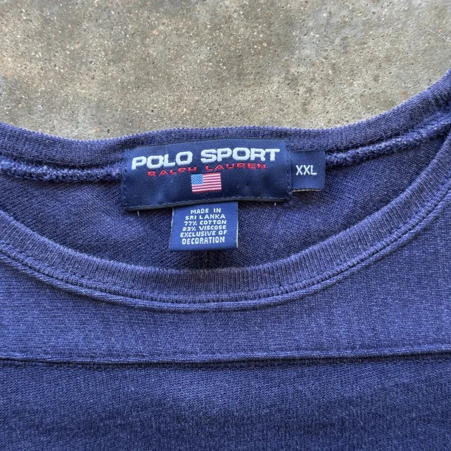 Polo Ralph Lauren Vintage Polo Sport Ralph Lauren #22 Football Inspired Tee Size US XXL / EU 58 / 5 - 4 Thumbnail