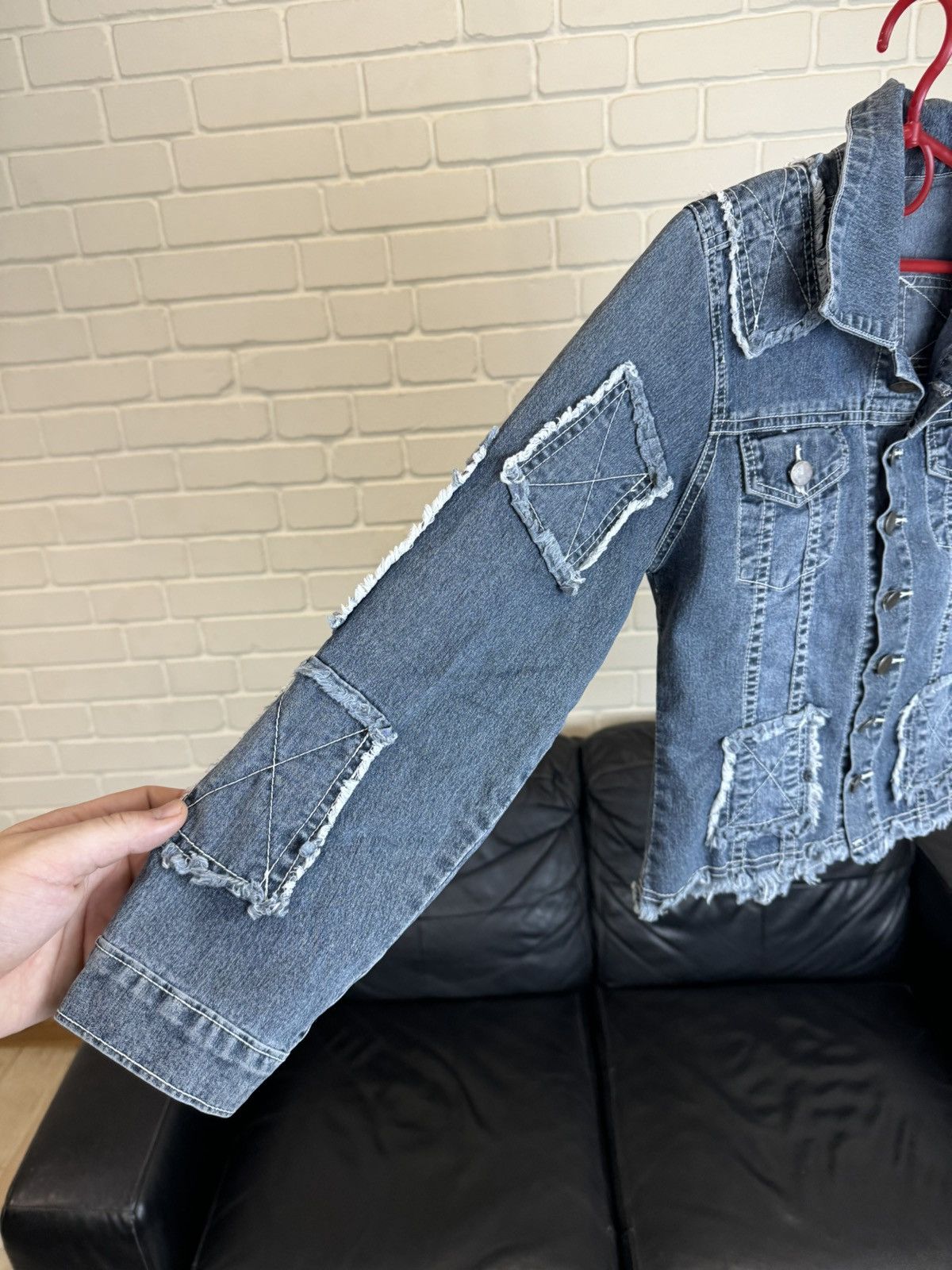 Junya Watanabe Vintage 00s Patchwork Denim Jacket Size US S / EU 44-46 / 1 - 3 Thumbnail