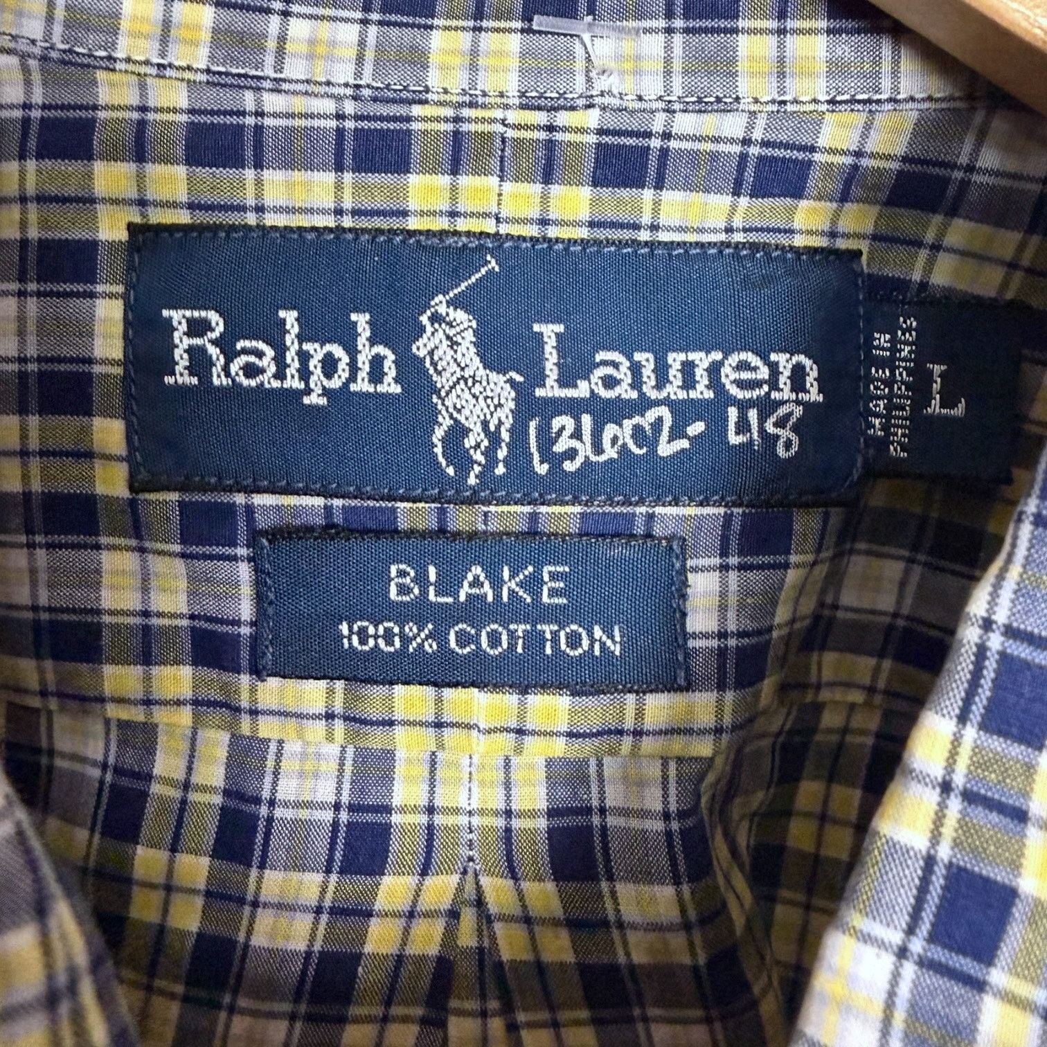 Polo Ralph Lauren Vtg Ralph Lauren Men's Blake Yellow Short Sleeve Button Up L Size US L / EU 52-54 / 3 - 5 Thumbnail