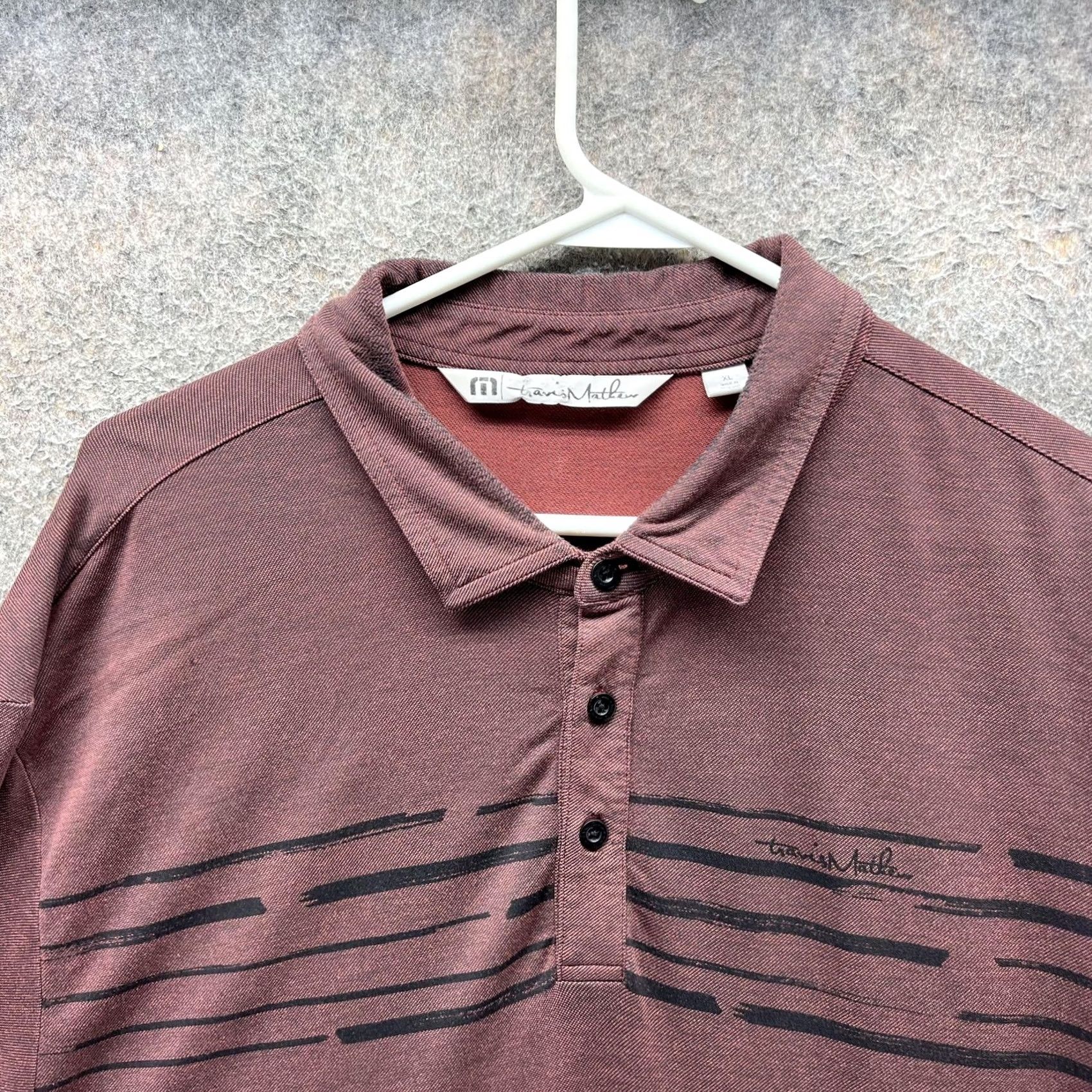 TravisMathew Travis Mathew Polo Shirt Mens XL Red Stripe Pelican Hill Golf Stretch Top Casual Size US XL / EU 56 / 4 - 3 Thumbnail