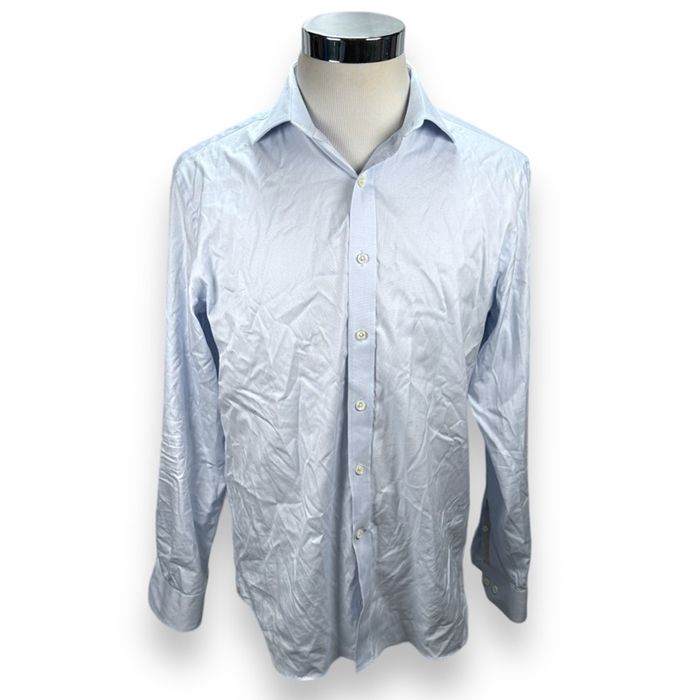 Todd Snyder Todd Snyder Dress Shirt 16 34/35 Blue Spread Collar Button ...