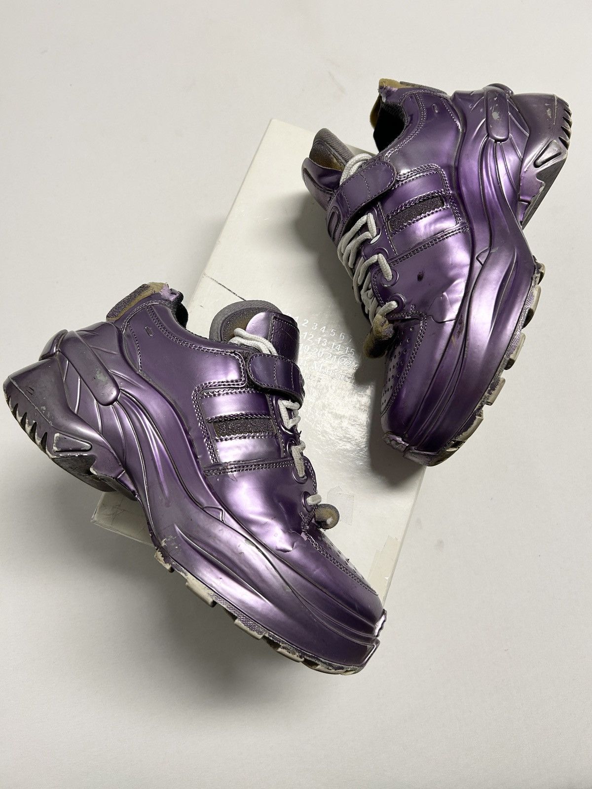 Maison Margiela 2008 Retro Fit Purple Metallic Platform Sneaker Size US 6 / EU 39 - 3 Thumbnail