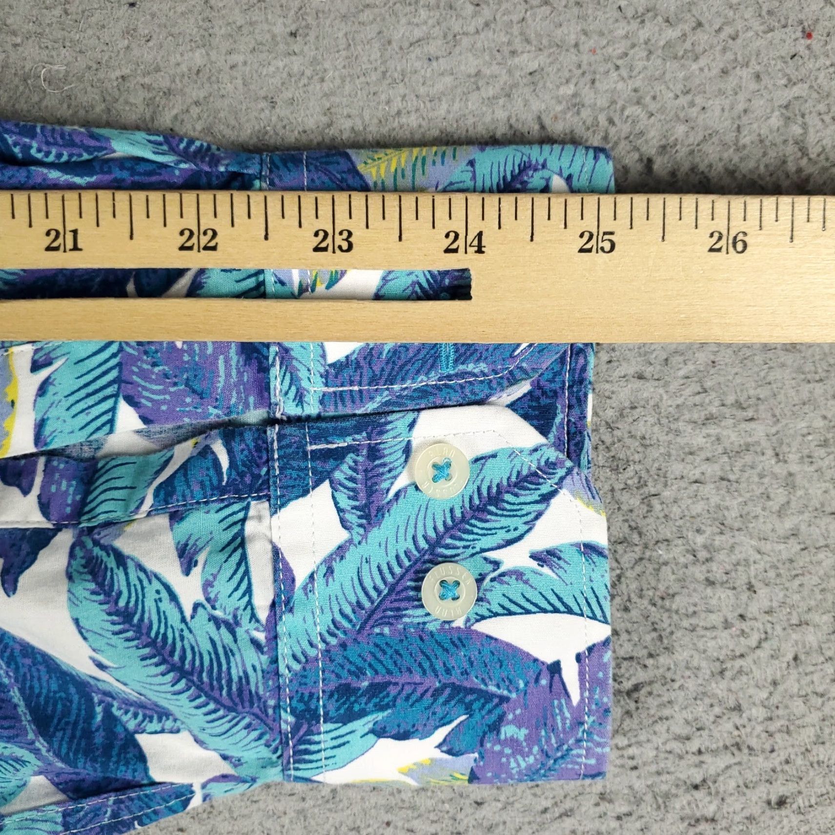 Vintage Alan Flusser Shirt Mens 2XL Blue Floral Tropical Button-Up Long Sleeve Cotton Size US XXL / EU 58 / 5 - 6 Thumbnail