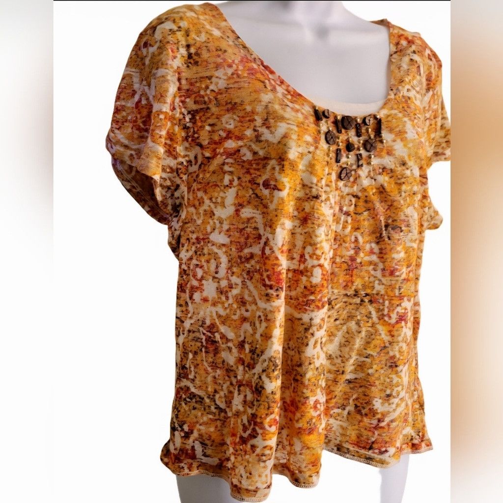 Other Hearts Of Palm Petite Layered Embellished Top Size XL Size XL / US 12-14 / IT 48-50 - 3 Thumbnail