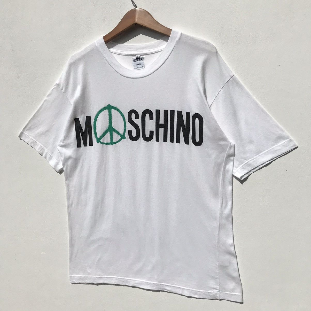 Moschino Vintage 90s Moschino Peace Logo Shirt Moschino Size US L / EU 52-54 / 3 - 3 Thumbnail