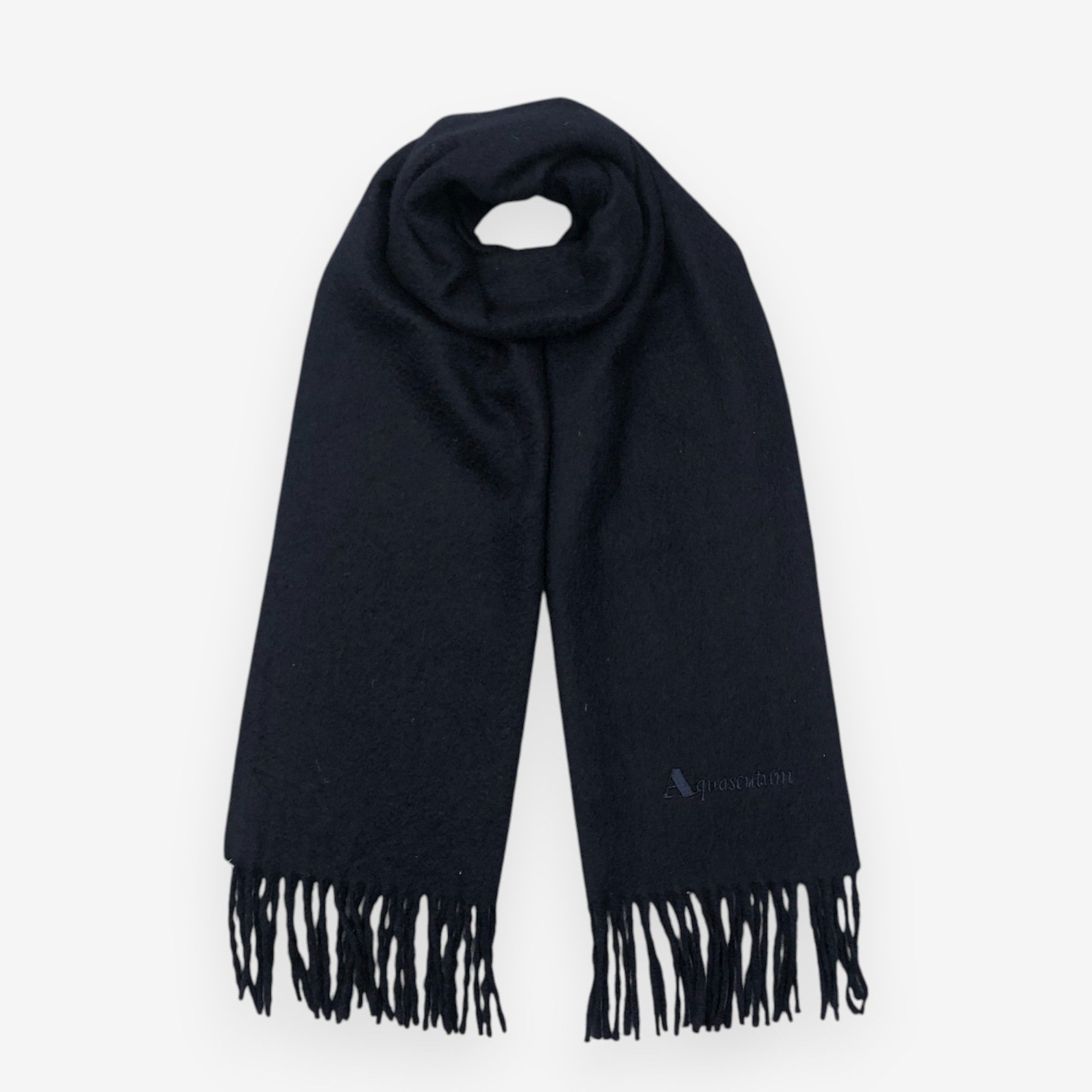 Aquascutum Vintage Aquascutum Scarf Muffler Wool Winter Fringe Scarves Size ONE SIZE - 1 Thumbnail