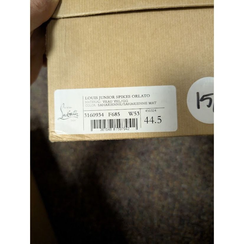 Christian Louboutin o1rshd1 Louis Junior Spikes Orlato Sneakers in Brown Size US 11.5 / EU 44-45 - 23 Thumbnail