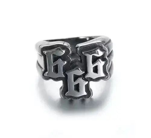 Handmade × Ring Of Fire Number 666 Ring Size ONE SIZE - 2 Thumbnail