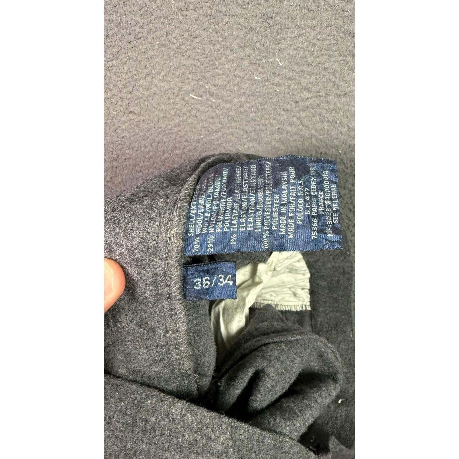 Polo Ralph Lauren Polo Ralph Lauren Mens Grey Wool Blend Straight Leg Trousers Pants 36x34 36x31 Size US M / EU 48-50 / 2 - 7 Thumbnail